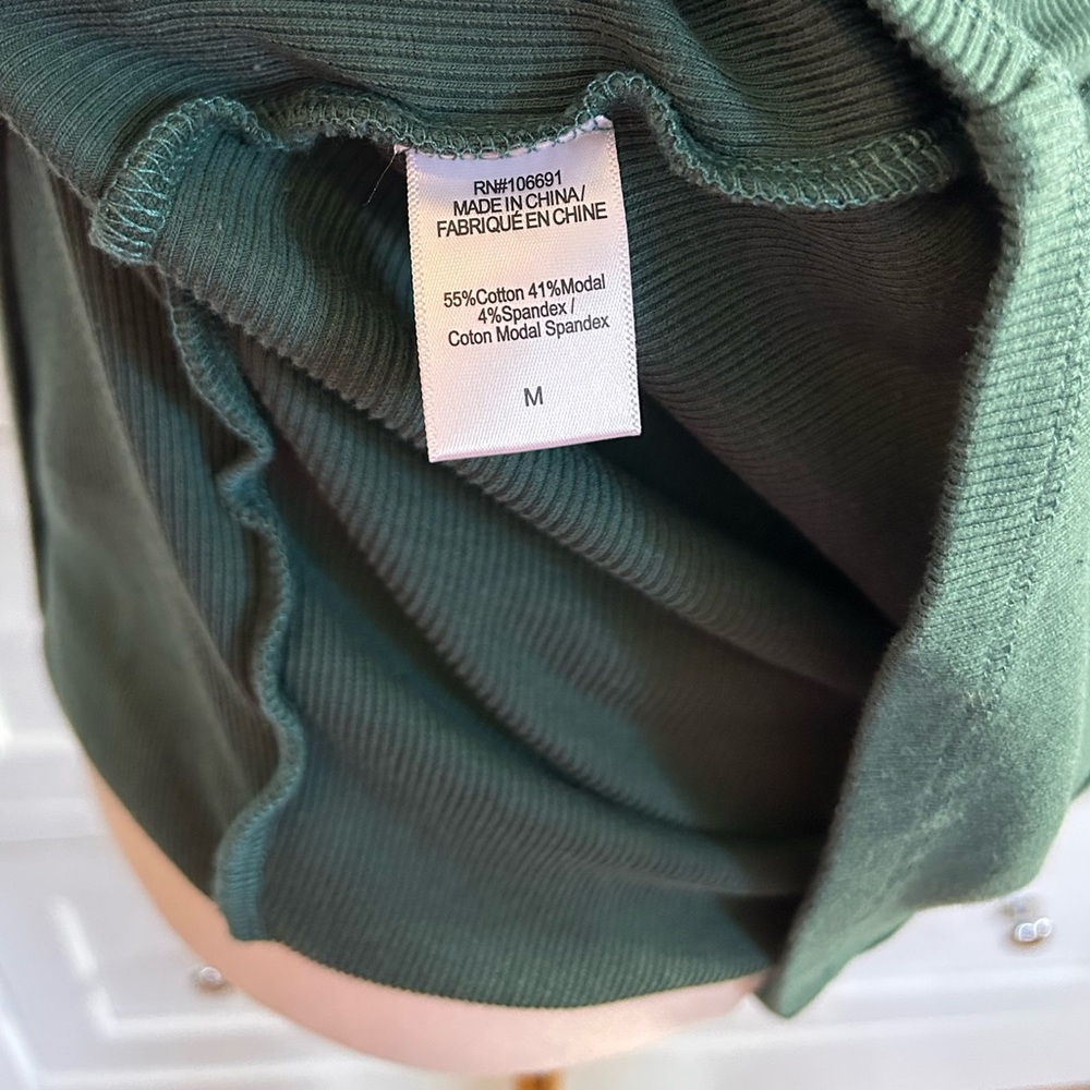 Young Fabulous & Broke High Neck Green Ribbed Midi Dress Size M - Picture 5 of 6